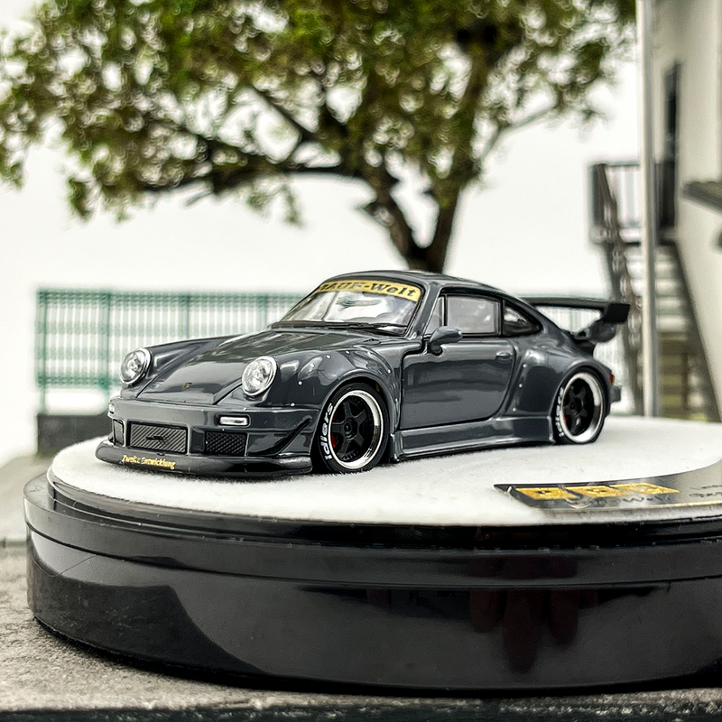 PGM 1:64 Porsche 911 930 RWB Grey Full-Open