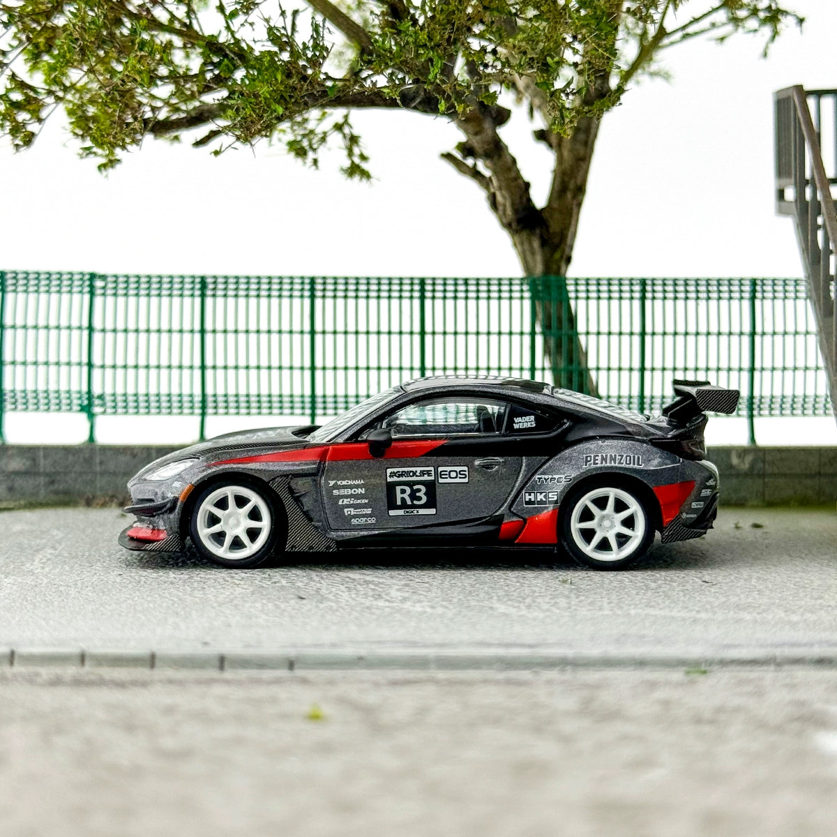 MINIGT 1:64 #820 TOYOTA GR86 HKS R3 Alloy car model