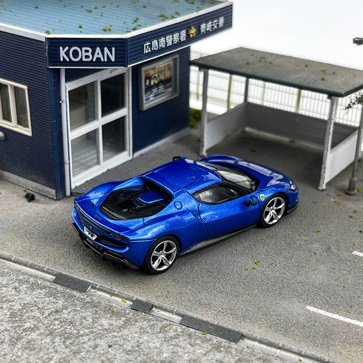 BBR 1:64 Ferrari  296 GTB Blue Alloy car model