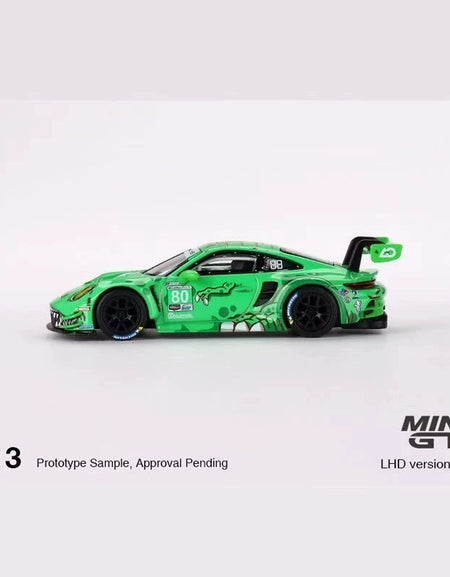 MINI GT #713 1:64 Porsche 911 GT3 R #80 2023 IMSA Sebring 12 Hrs GTD AO Racing