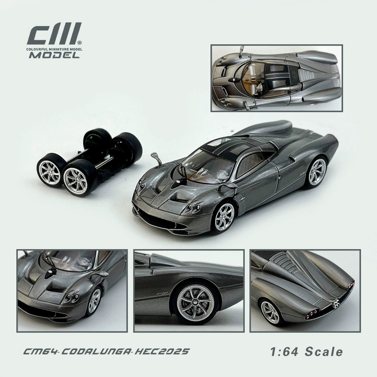 CM 1:64 Pagani Huayara Codalunga HEC Alloy car model