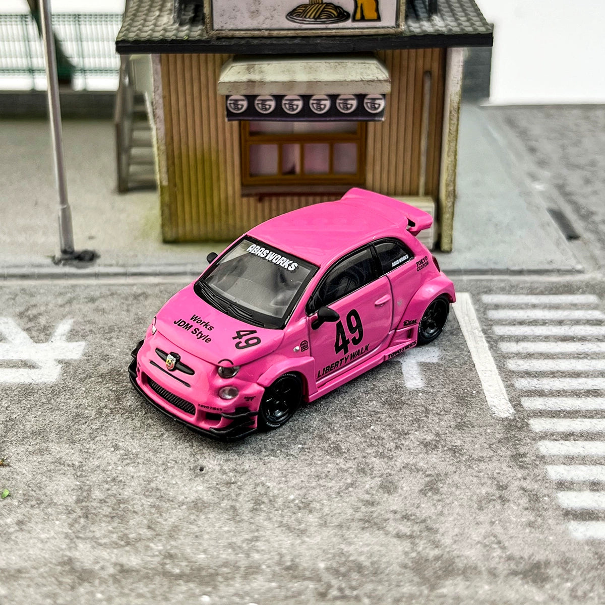 MINIGT #851 1:64 Fiat ABARTH LB 595 PINK  Alloy car model