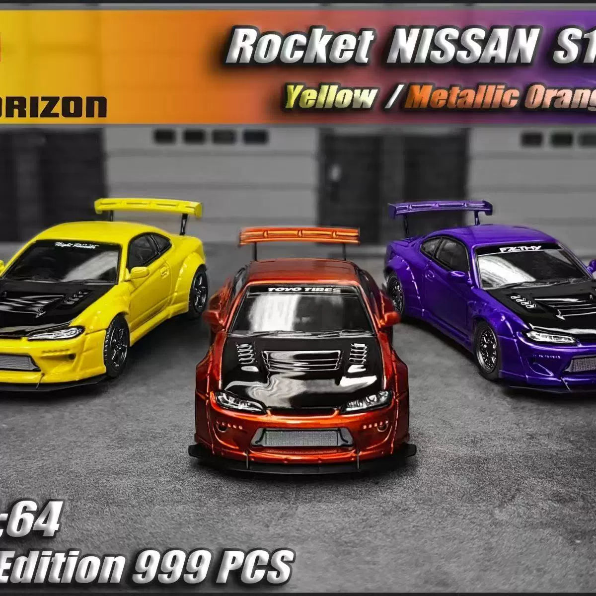 FH 1:64 Nissan Rocket SILVIA S15 Alloy car model