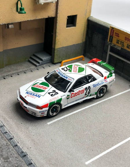 MINIGT 1:64 #592 Nissan Skyline GTR R32 Gr.A #23 1990 Macau Gua Race Winner Alloy car model
