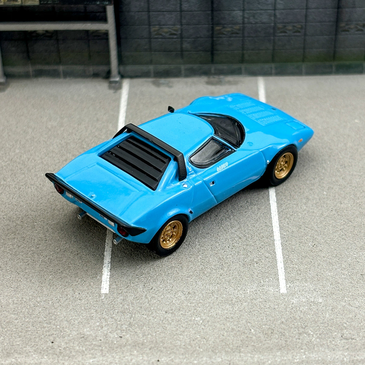 MINIGT 1:64 #624 Lancia Stratos HF Stradale Azzuro Chiaro Alloy car model