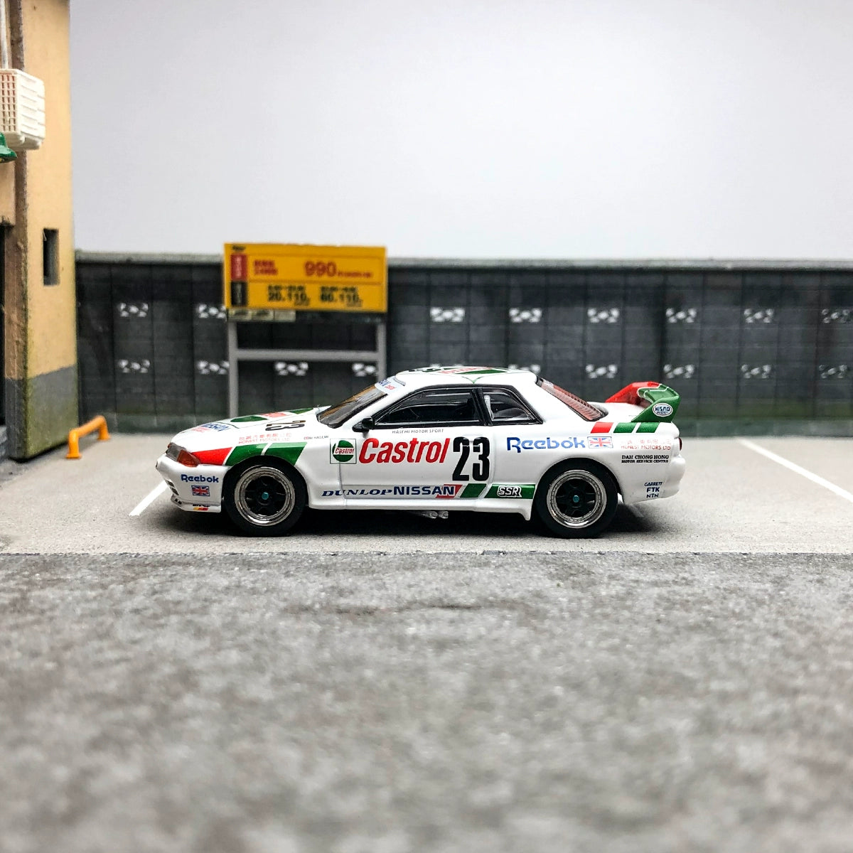 MINIGT 1:64 #592 Nissan Skyline GTR R32 Gr.A #23 1990 Macau Gua Race Winner Alloy car model