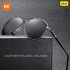 Xiaomi Youpin Men's Polarized Sunglasses Men's and Women's Sunglasses Men's Outdoor Fishing Retro Black Pilot Sunglasses UV400