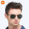 Xiaomi Youpin Men's Polarized Sunglasses Men's and Women's Sunglasses Men's Outdoor Fishing Retro Black Pilot Sunglasses UV400