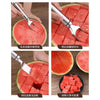 The Ultimate Watermelon Slicer Cutter- 304 Stainless Steel 2-in-1 Tool for Cutting and Coring Melons